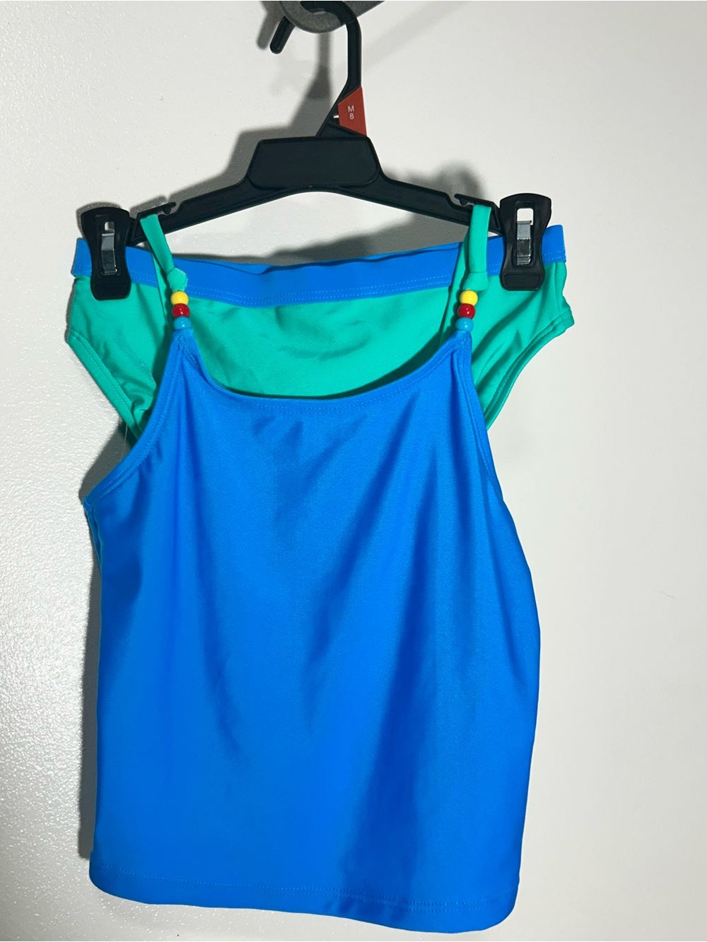 wonder nation Blue Tankini Top with Teal Matching Bottoms